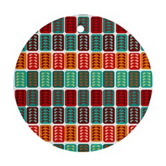 Bricks Abstract Seamless Pattern Ornament (round) by Vaneshart