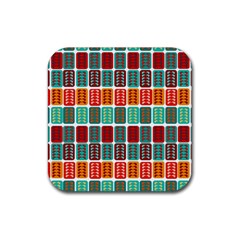 Bricks Abstract Seamless Pattern Rubber Coaster (square) 