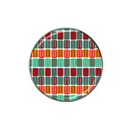 Bricks Abstract Seamless Pattern Hat Clip Ball Marker Front