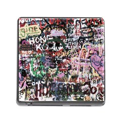 Graffiti Wall Background Memory Card Reader (square 5 Slot) by Vaneshart