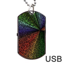 Abstract Colorful Pieces Mosaics Dog Tag Usb Flash (one Side)