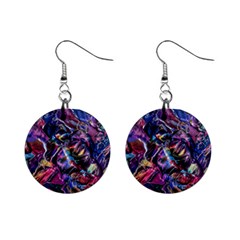 Multicolored Abstract Painting Mini Button Earrings