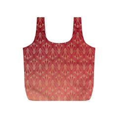Red Gold Art Decor Full Print Recycle Bag (s)