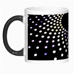 Abstract Black Blue Bright Circle Morph Mugs