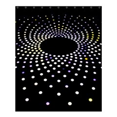 Abstract Black Blue Bright Circle Shower Curtain 60  X 72  (medium) 