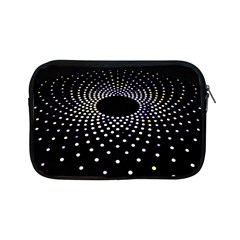 Abstract Black Blue Bright Circle Apple Ipad Mini Zipper Cases by HermanTelo