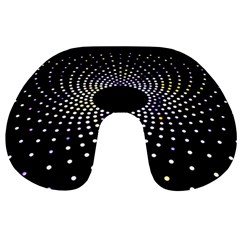 Abstract Black Blue Bright Circle Travel Neck Pillow