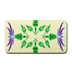 Thistle Flower Purple Thorny Flora Medium Bar Mats by Bajindul