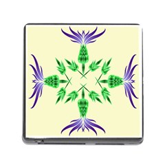 Thistle Flower Purple Thorny Flora Memory Card Reader (square 5 Slot)