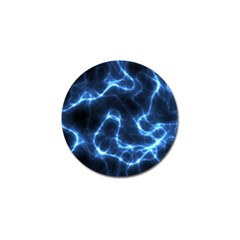 Lightning Electricity Pattern Blue Golf Ball Marker (4 Pack)