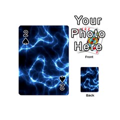 Lightning Electricity Pattern Blue Playing Cards 54 Designs (mini)