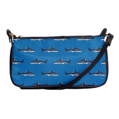 Shark Pattern Shoulder Clutch Bag by bloomingvinedesign