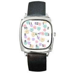 Hearts Square Metal Watch by Lullaby