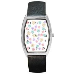 Hearts Barrel Style Metal Watch by Lullaby