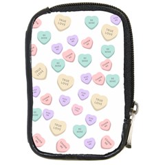 Hearts Compact Camera Leather Case by Lullaby