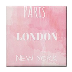 Paris, London, New York Face Towel by Lullaby