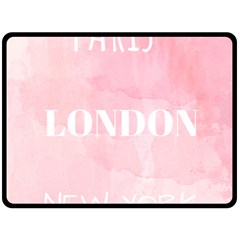 Paris, London, New York Double Sided Fleece Blanket (large)  by Lullaby