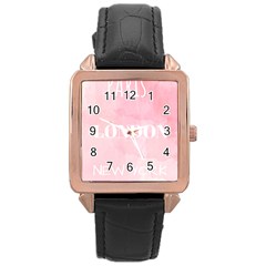 Paris, London, New York Rose Gold Leather Watch  by Lullaby