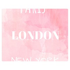 Paris, London, New York Double Sided Flano Blanket (medium) 