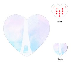 Pastel Eiffel s Tower, Paris Playing Cards Single Design (heart) by Lullaby