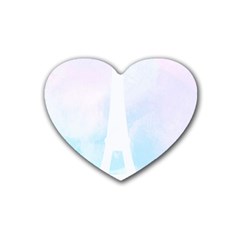 Pastel Eiffel s Tower, Paris Heart Coaster (4 Pack)  by Lullaby