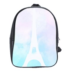 Pastel Eiffel s Tower, Paris School Bag (large) by Lullaby