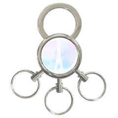 Pastel Eiffel s Tower, Paris 3-ring Key Chain by Lullaby