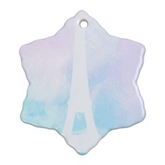 Pastel Eiffel s Tower, Paris Snowflake Ornament (two Sides) by Lullaby