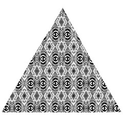 Black White 6 Wooden Puzzle Triangle by ArtworkByPatrick