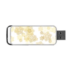 Christmas gold stars snow flakes  Portable USB Flash (Two Sides)