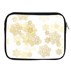 Christmas Gold Stars Snow Flakes  Apple Ipad 2/3/4 Zipper Cases by Lullaby