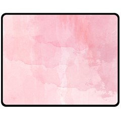 Pink Blurry Pastel Watercolour Ombre Double Sided Fleece Blanket (medium)  by Lullaby
