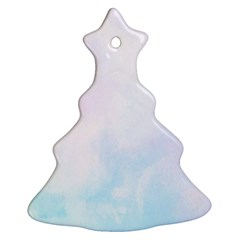 Pink Blue Blurry Pastel Watercolour Ombre Ornament (christmas Tree)  by Lullaby
