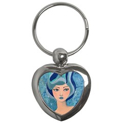 Blue Girl Key Chain (heart)