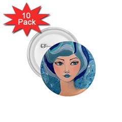 Blue Girl 1 75  Buttons (10 Pack)