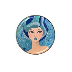 Blue Girl Hat Clip Ball Marker (10 Pack)