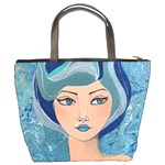 Blue Girl Bucket Bag Back