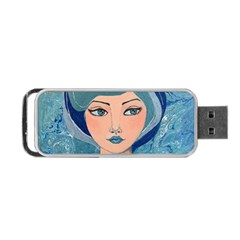 Blue Girl Portable Usb Flash (two Sides)