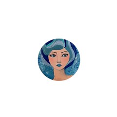 Blue Girl 1  Mini Buttons