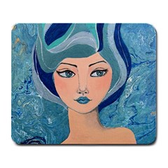 Blue Girl Large Mousepads