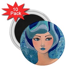 Blue Girl 2 25  Magnets (10 Pack)  by CKArtCreations