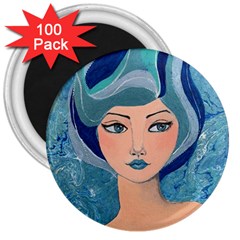 Blue Girl 3  Magnets (100 Pack)