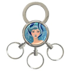 Blue Girl 3-ring Key Chain