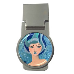 Blue Girl Money Clips (round) 