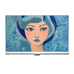 Blue Girl Business Card Holder