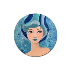 Blue Girl Magnet 3  (round)