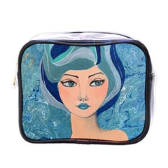 Blue Girl Mini Toiletries Bag (one Side) by CKArtCreations