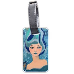 Blue Girl Luggage Tag (one Side) by CKArtCreations