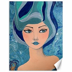 Blue Girl Canvas 12  X 16 