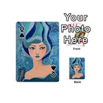 Blue Girl Playing Cards 54 Designs (Mini) Front - SpadeQ